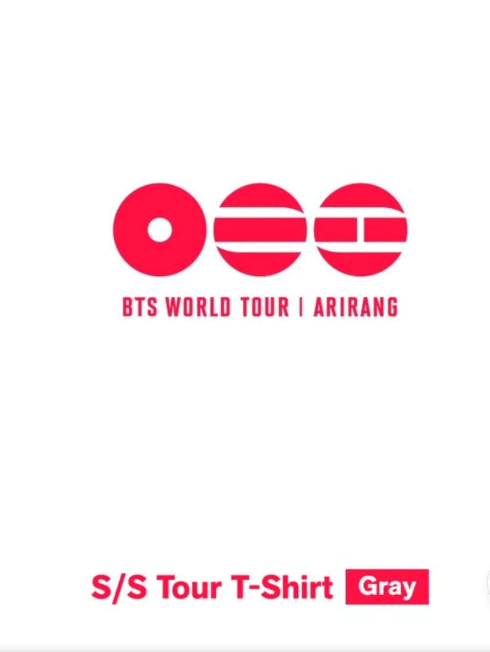 Official BTS Arirang T-Shirt Tour merch - Picture 3 of 12